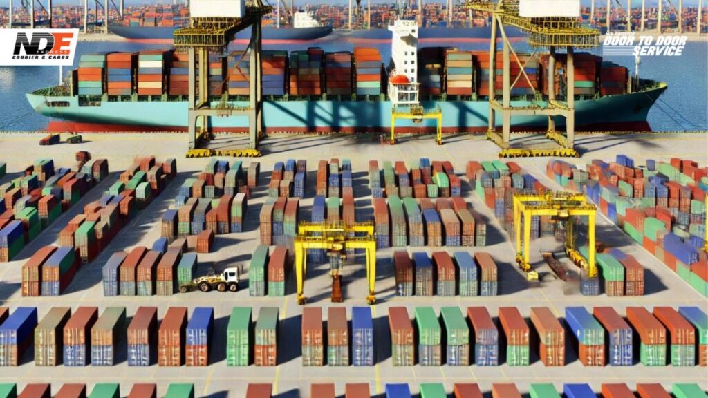 nde cargo container yard pelabuhan terdekat