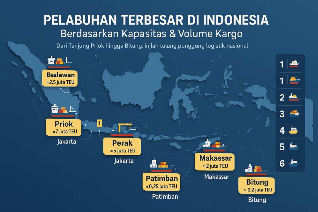 Daftar Pelabuhan Terbesar di Indonesia 