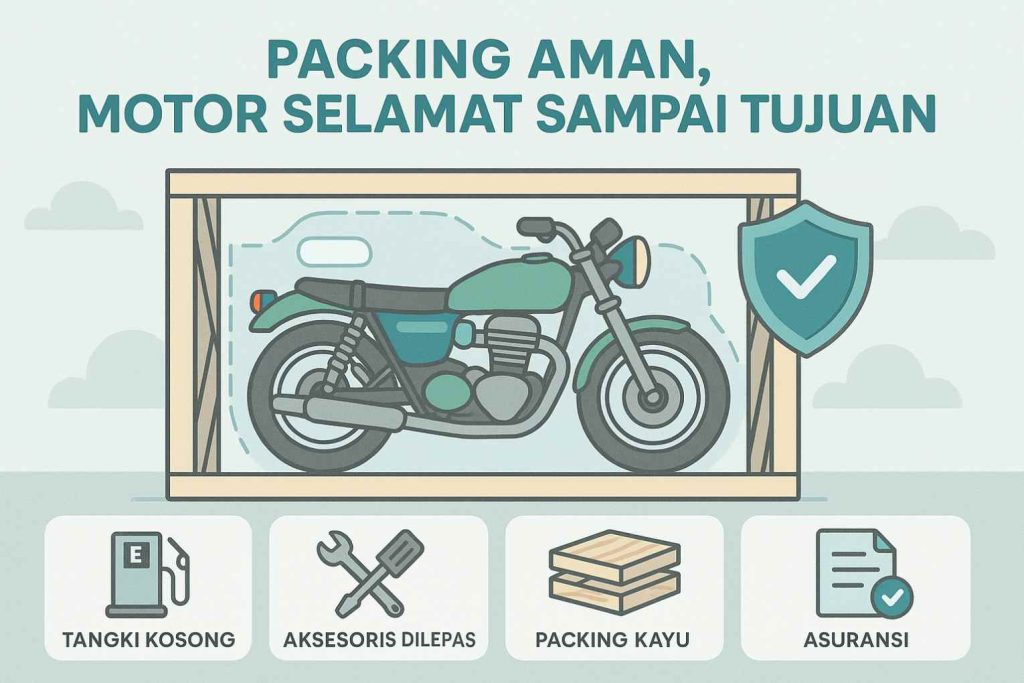 cara kirim motor ke luar pulau