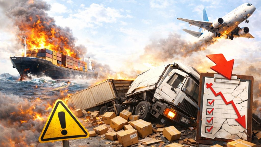 kegagalan logistik corporate akibat risiko pengiriman darat, laut, dan udara yang sering diabaikan perusahaan.