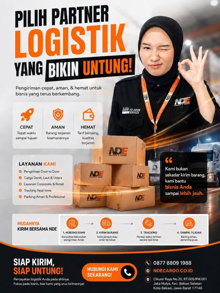 Logistik Cepat, Bisnis Melesat!Jangan biarkan pengiriman menghambat pertumbuhan usaha Anda.📦 ND